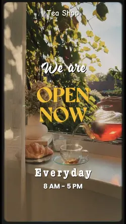 WE ARE OPEN NOW