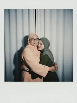 polaroid bareng ibu