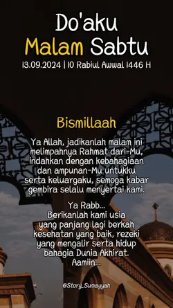 Do'aku Malam Sabtu