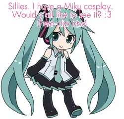 I have Miku cosplay