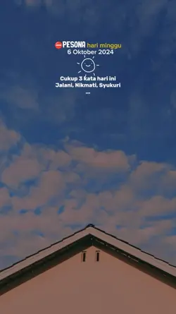 Cukup 3 kata hari in