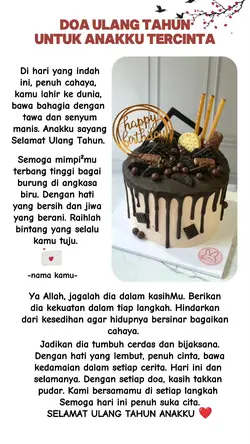 Doa ultah anakku