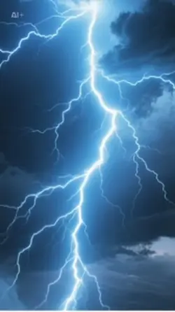 A flash of lightning