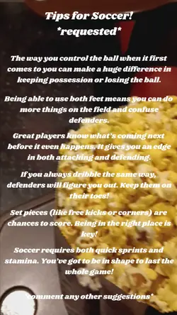 Soccer tips!