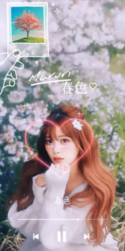 まるり\春色　歌詞動画テンプレート