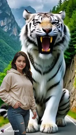 harimau putih viral 