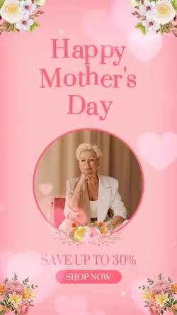 C2B mother days dynamic posters industry pink in tiktok 
