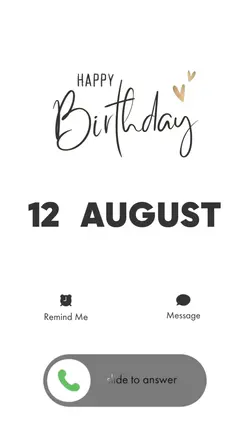 BIRTHDAY 12 AUGUST