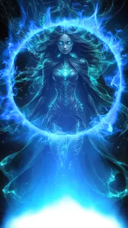 Blue fire circle