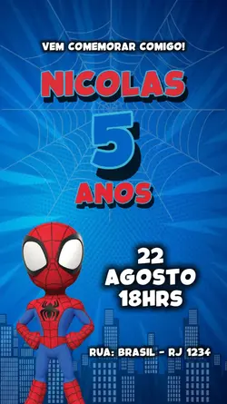 CONVITE HOMEM ARANHA