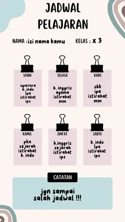 jadwal pelajaran