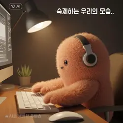 숙제하는 우리의 모습