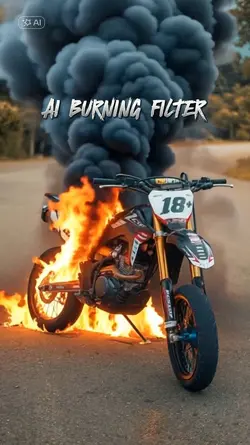 AI BURNING MOTORBIKE
