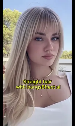Staright hair bangs
