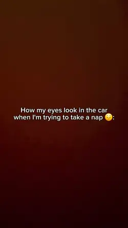 Napping in a car 
