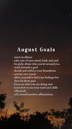 august goals