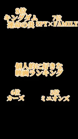 個人的に好きな映画ランキング