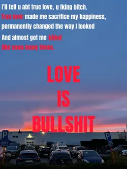 Love is bullshit. 