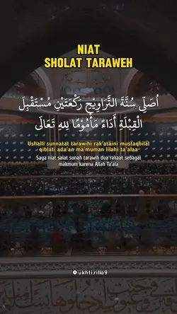 Niat Sholat Taraweh