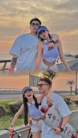 2ảnh cặp đôi chill