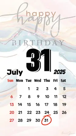 birthday 31 july