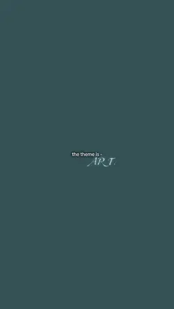 the theme is art 