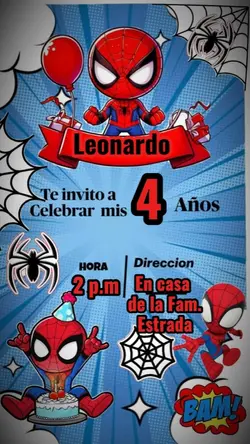 Spiderman invitación
