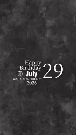 Birthday 29 July 
