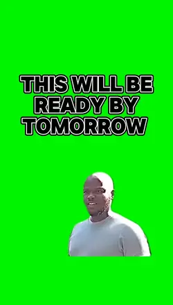 Ready by tomorrow 
