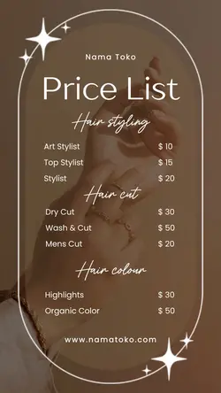 story : pricelist