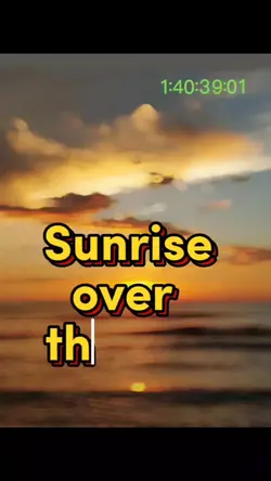 sunrise over the sea