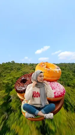 naik donat terbang