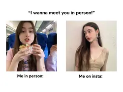 In person vs Insta