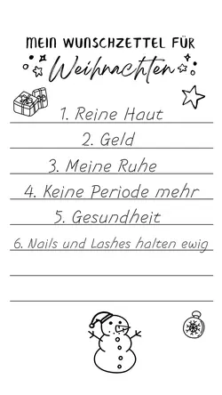 Mein Wunschzettel