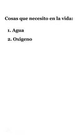 cosas que necesito