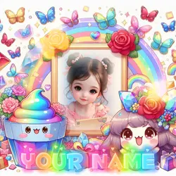 3D frame kawaii