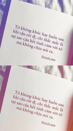 hết tình cảm với tớ 