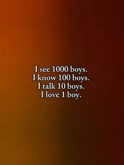 I love 1 boy