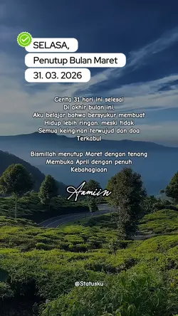 Selasa Penutup Maret
