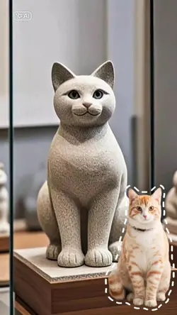 Museum Cat Statue