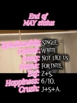 End of may status