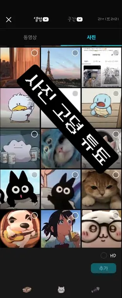 사진 고정 튜토