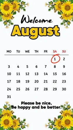 Welcome August 2026