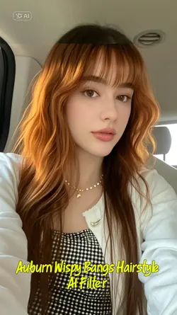 Auburn Wispy Bangs 