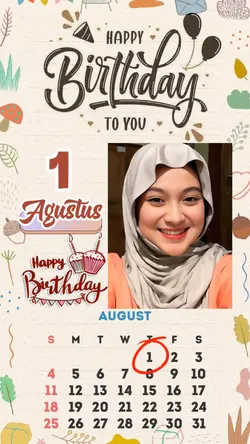 New 1 Agustus Birthd