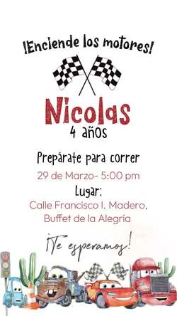 Invitación Rayo Mac