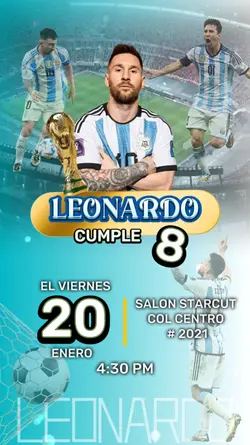 invitacion messi