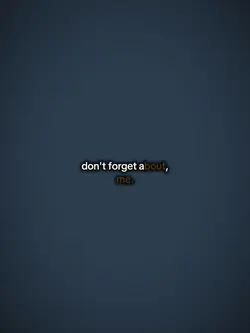 don't forget about 