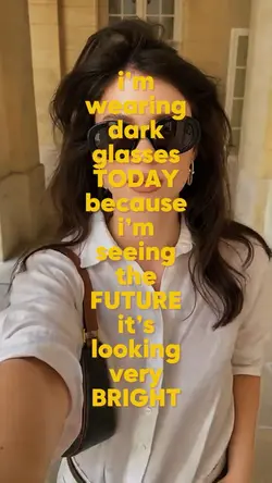 wearing dark glasses