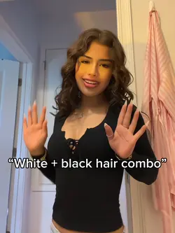 White & black hair